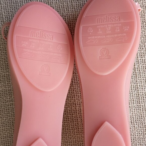 NWT Melissa Women's UltraGirl Bow III flat Pink Size US 8 - Picture 10 of 12